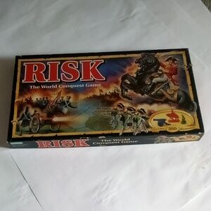 Risk Vintage Game Board With Everything Present NOTE Parrot Chewed On Box